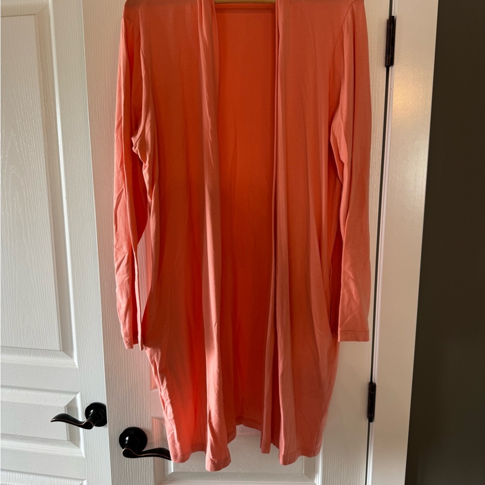 Buttercream Clothing Coral Open Front Cardigan/Duster